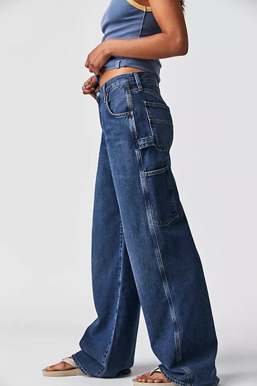 Agolde Magda jeans Denim Carpenter high rise wide leg size 28 organic cotton